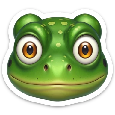 Frog with thousand yard stare  sticker