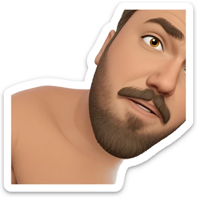 casual portrait of a man sticker