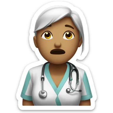Nursing student crying sticker