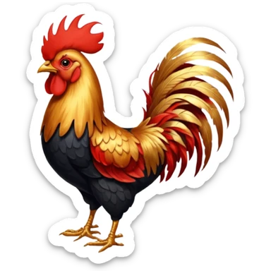 High resolution of A rooster sticker