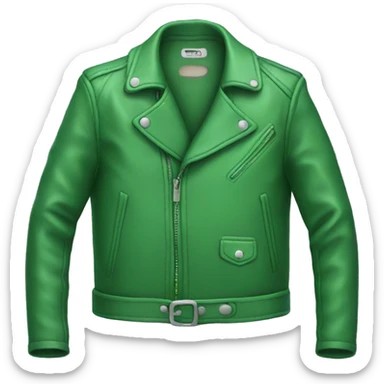 Green leather Jacket  sticker
