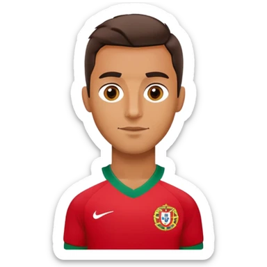 A man wears a Portugal Jersey  sticker