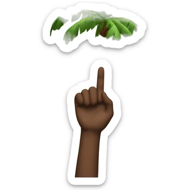 Telling an aside with palm facing away sticker