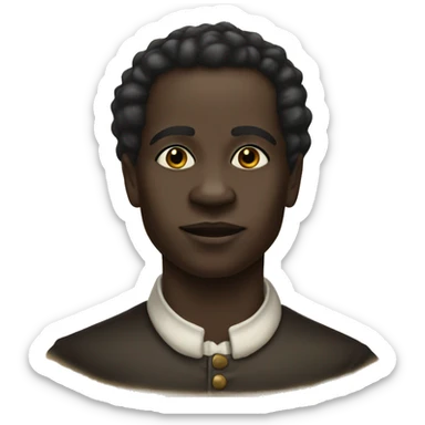 African from the 1800s in the south sticker