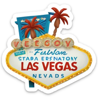 las vegas sign sticker