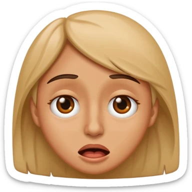 Eye roll while cringing sticker