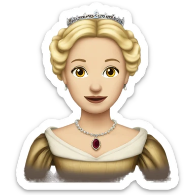 Queen Jane of tudor England blonde sticker