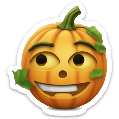 Citrouille avec des yeux en forme d ´euros sticker