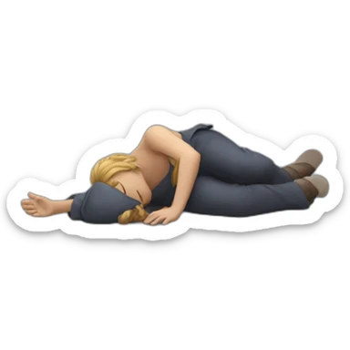 Fainting Human sticker