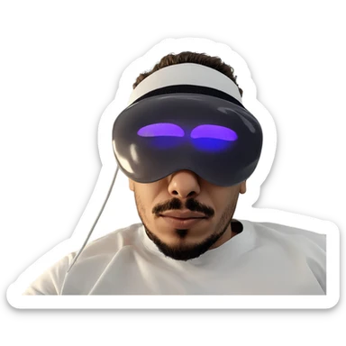 realistic portrait of bearded man sticker