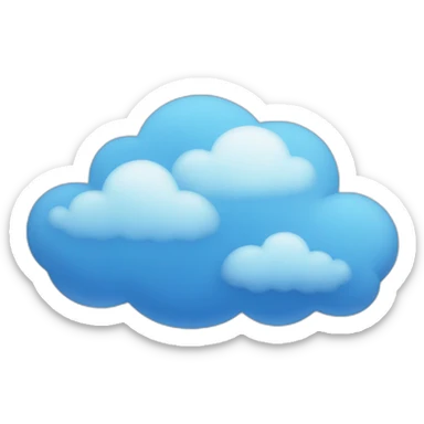 Blue clouds sticker