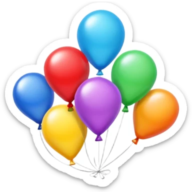shaped flying balloons sticker