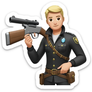 Crea un immagine con un uomo che fa il pollice alto stile fortnite  sticker