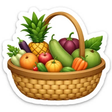 panier de fruits et légumes sticker