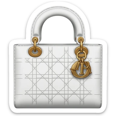 white lady dior bag sticker