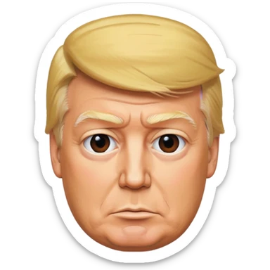 donald trump as blockhead sticker