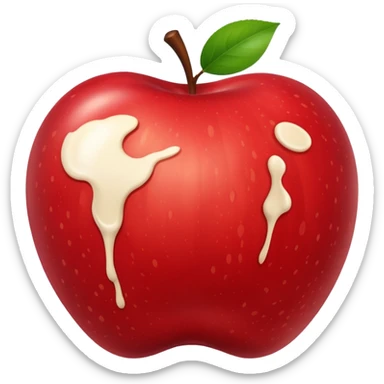 apple emoji with vitiligo skin pattern sticker