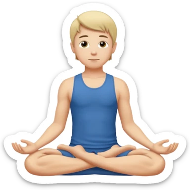 boy yoga pose sticker