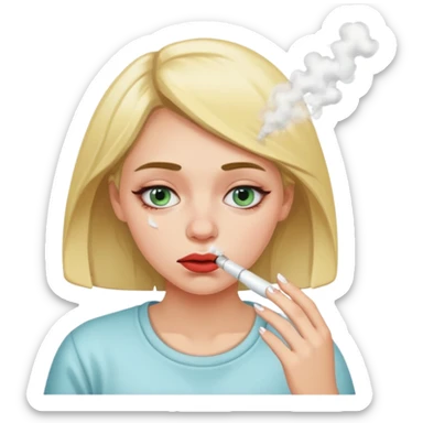 girl doing cocaine sticker