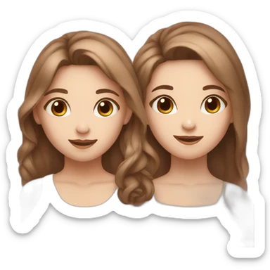 Three cute beauties, one white, the other two brown sticker