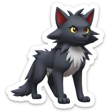 Litten-Zoroark-Mightyena-Zorua full body sticker