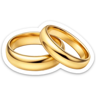 Wedding rings intertwined sticker