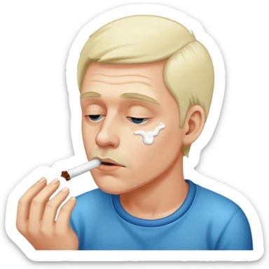 Man doing cocaine sticker