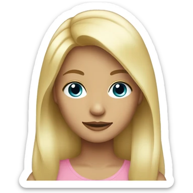 blonde girl  sticker
