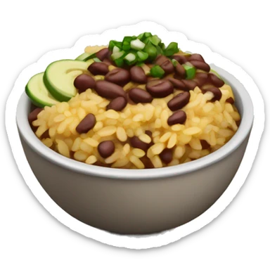 Chipotle bowl with rice steak cheese and beans sticker