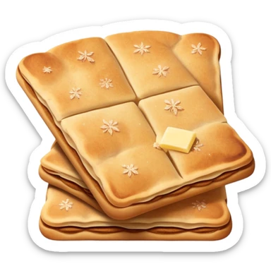 traditional norwegian sweet flat bread with cinnamon and sugar and butter sticker