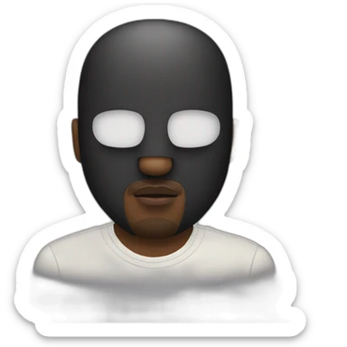Kanye West masked sticker