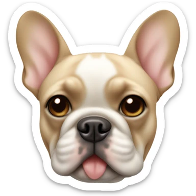 Beige French bulldog sticker