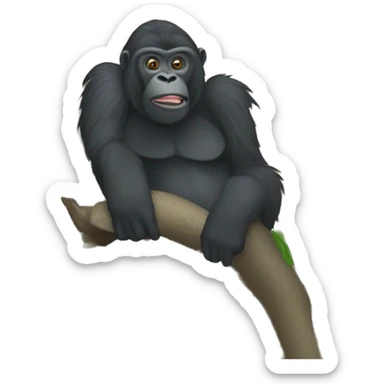 gorilla tag monkey on a tree sticker