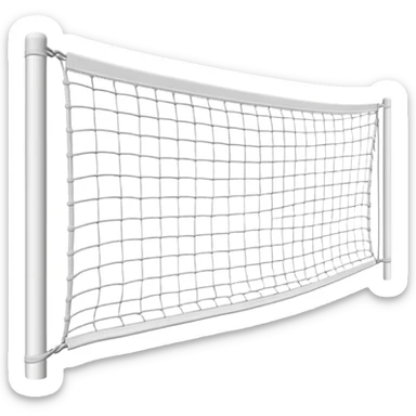 Volleyball net sticker