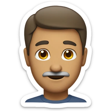 A guy with a short mustache raising his hand up sticker