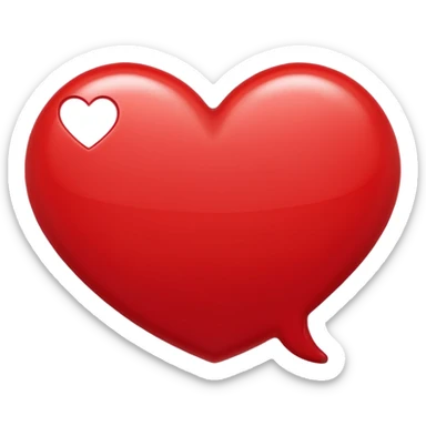 speech bubble with a heart inside sticker