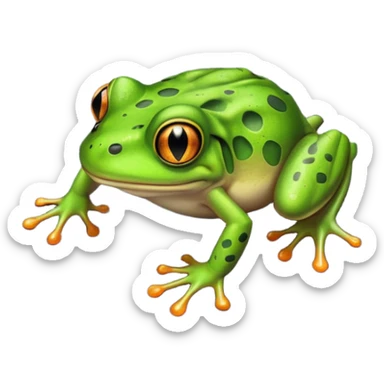 A frog walking on the asphalt sticker