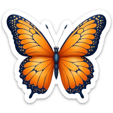🦋 orange sticker