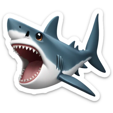 Shark bite sticker