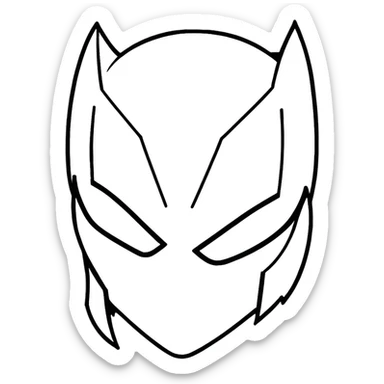 Batgirl superhero face sticker