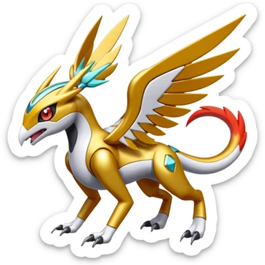 Meloetta-Latias-Metabee-Wargreymon-Protogen-Pokémon-Digimon-Fakémon-fusion-hybrid-creature sticker