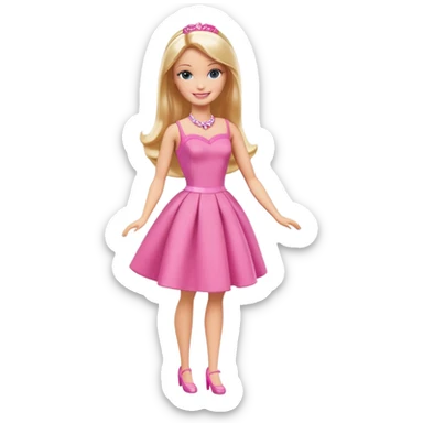 Full bodied Barbie doll sticker