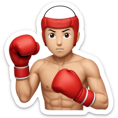 Saitama red hand punch with a boxing glove sticker