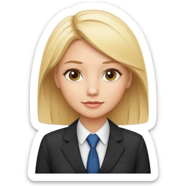 blonde womand, cute, from sector commercial sticker