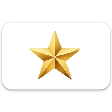 business card with a star symbol sticker