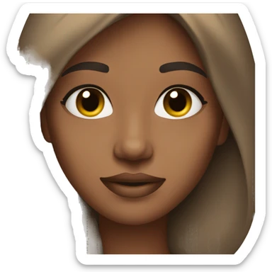 skincare brunette with light skin  sticker