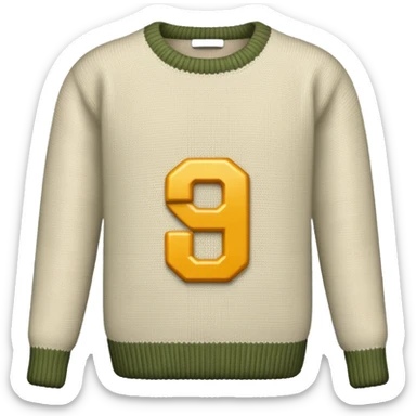 Sweater with 19 number sticker