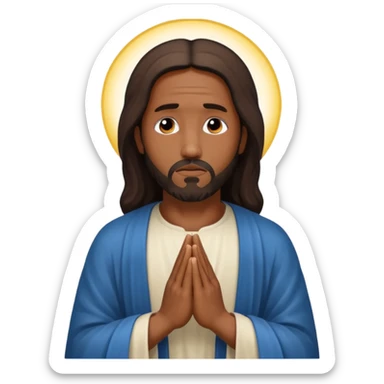 Black jesus christ pray sticker