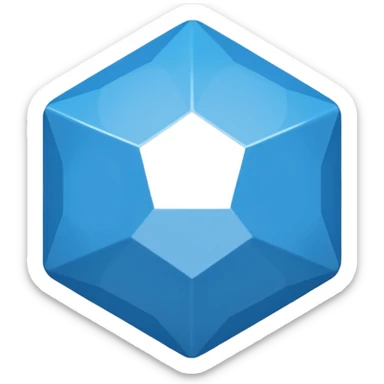 Centang biru segi 12 sticker