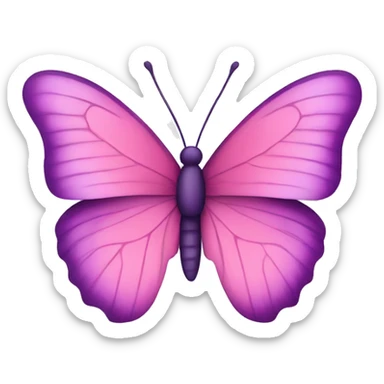 Butterfly pink and purple  sticker